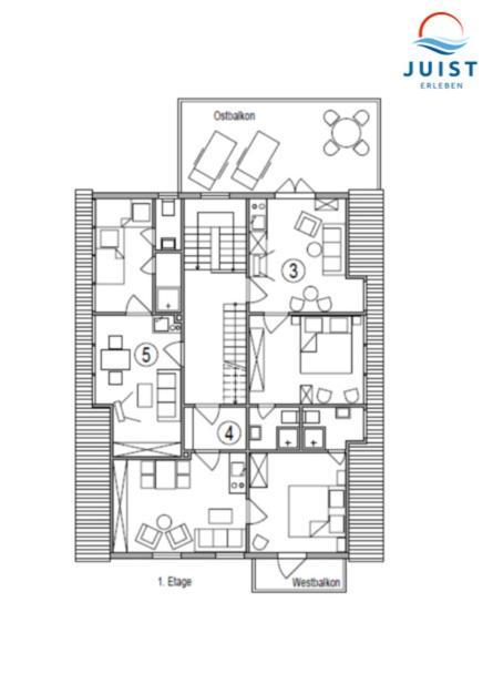Haus Deichgraf 175 - Wohnung 5 Juist Kültér fotó
